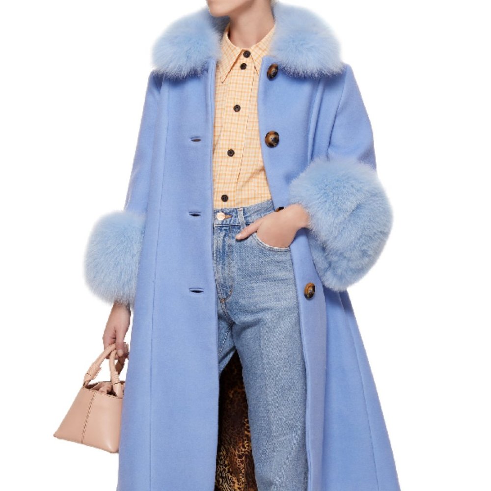 ISO Saks Potts Blue Yvonne Coat
